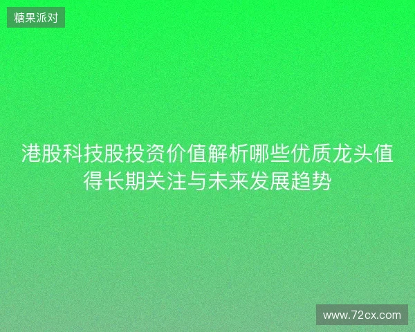 港股科技股投资价值解析哪些优质龙头值得长期关注与未来发展趋势